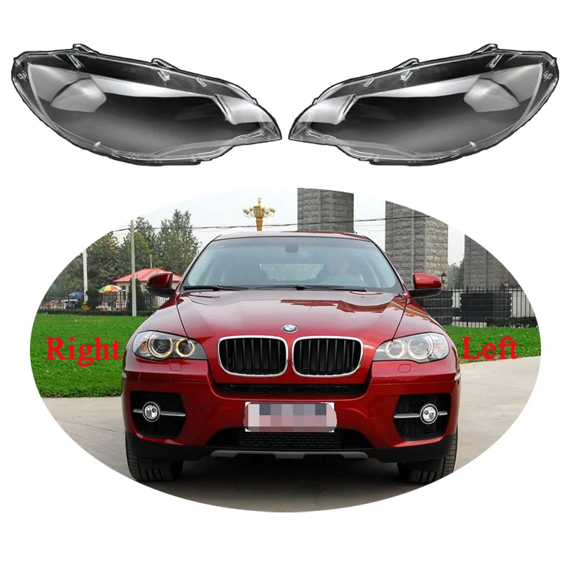 

For BMW lampshade X6 E71 2008-2014 Car Front Headlight Cover Lens Glass Headlamps Transparent Lamp Shell Masks