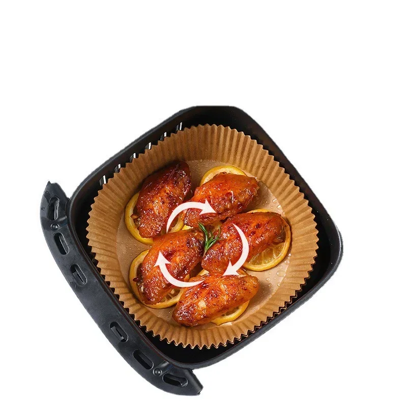 50/100Pcs Air Fryer Disposable Paper Non-Stick Airfryer Baking Papers Round Air-Fryer Paper Liners Kitchen Accessories