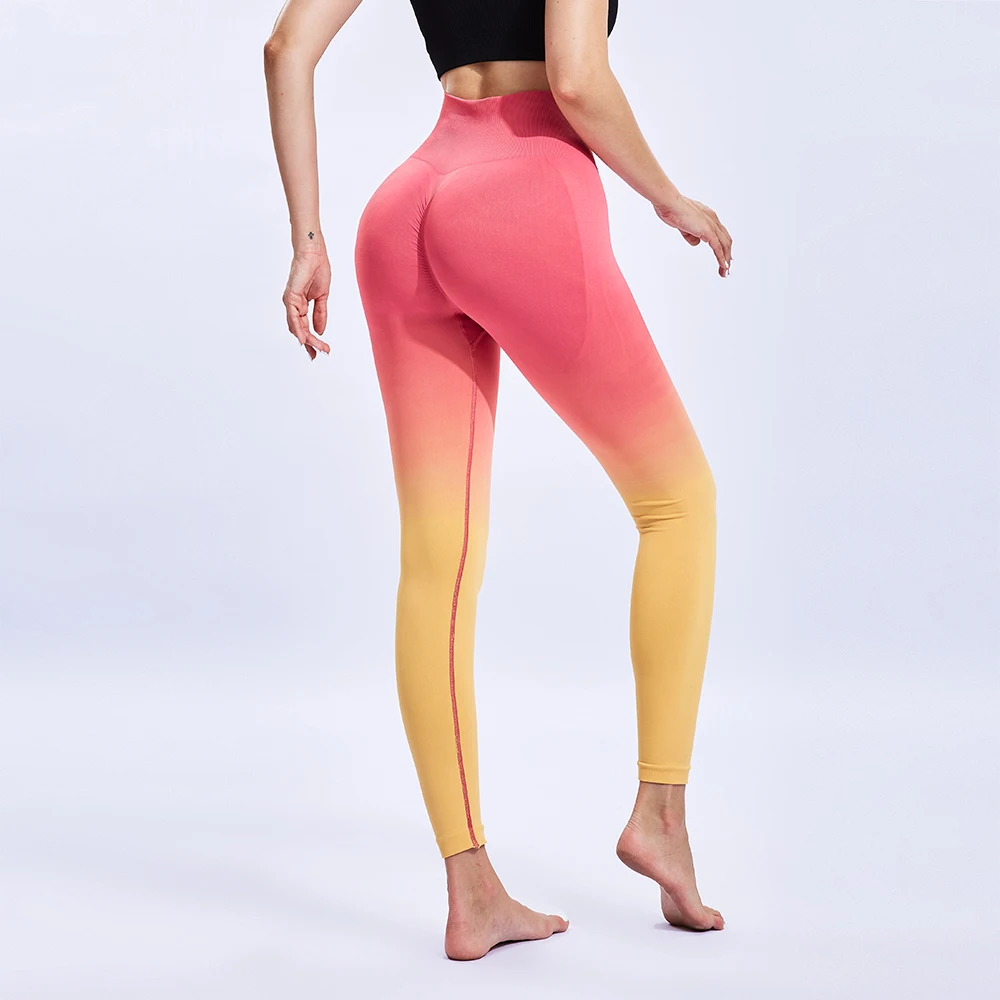 

Seamless Leggings Yoga Pants Women Push Up Sports Fitness Jogging Gradient High Waist Gym Workout Scrunch Butt Running Leggings