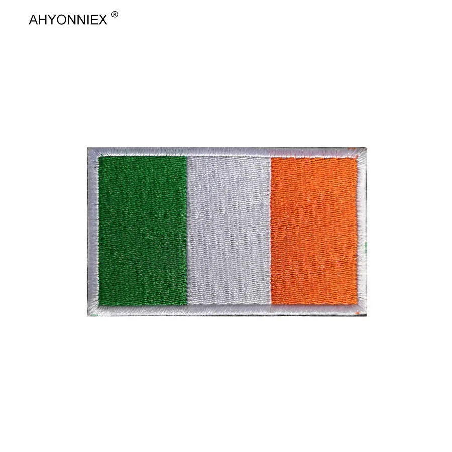 Toppa ricamata vintage con bandiera irlandese, souvenir, per