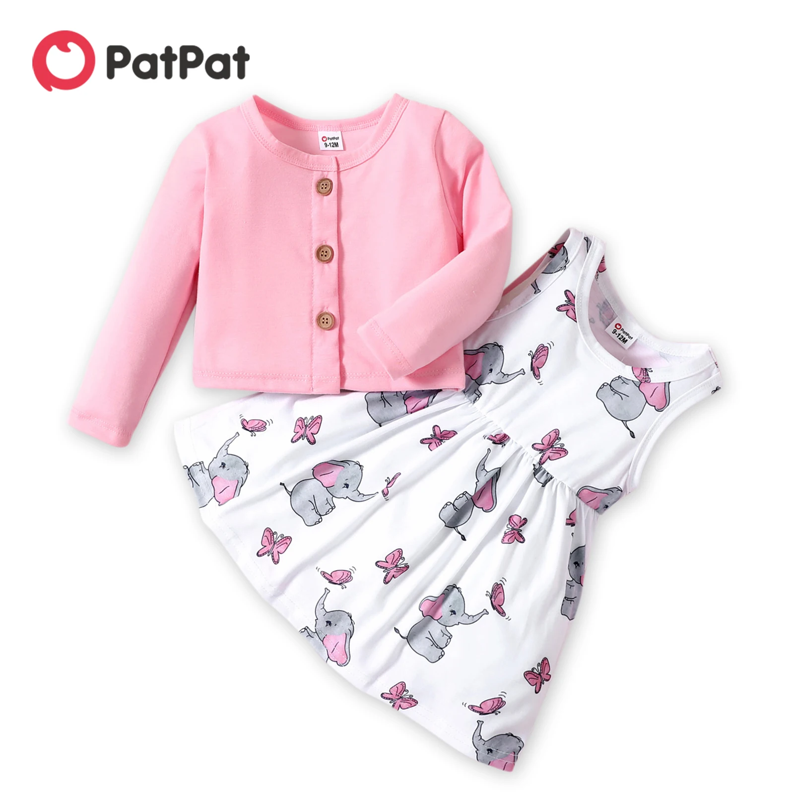 Baby Girl 2Pcs Suit Clothes Butterfly Print Coat Cardigan Tops+Pants Outfits Set 