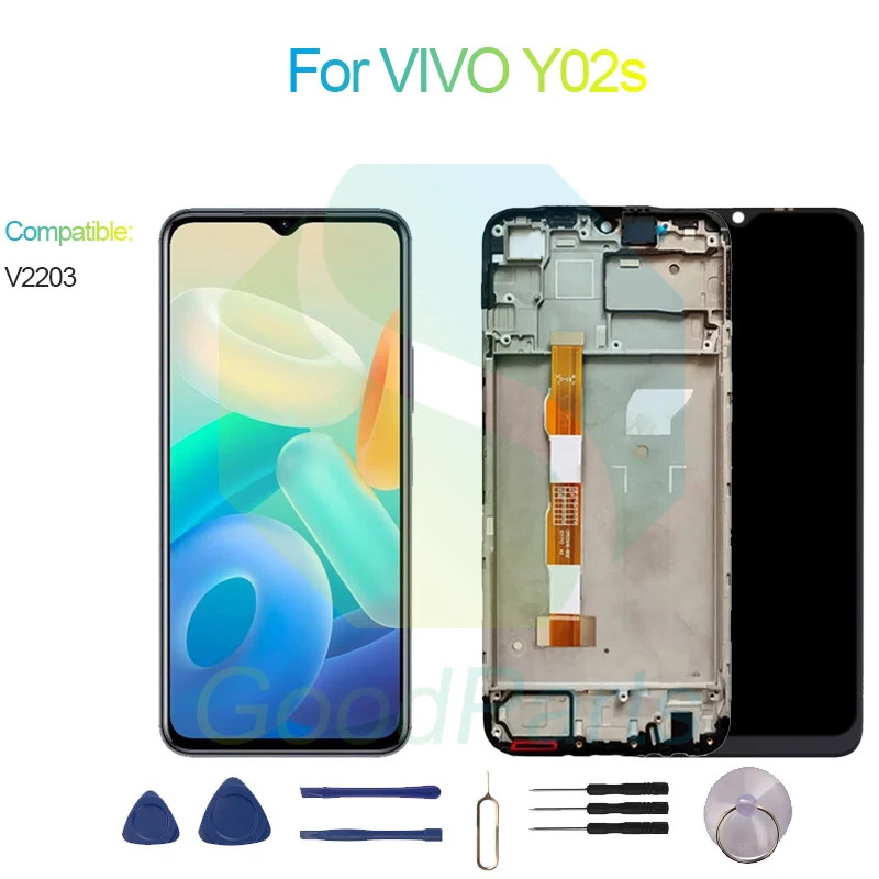 

For VIVO Y02S Screen Display Replacement 1600*720 V2203 For VIVO Y02s LCD Touch Digitizer