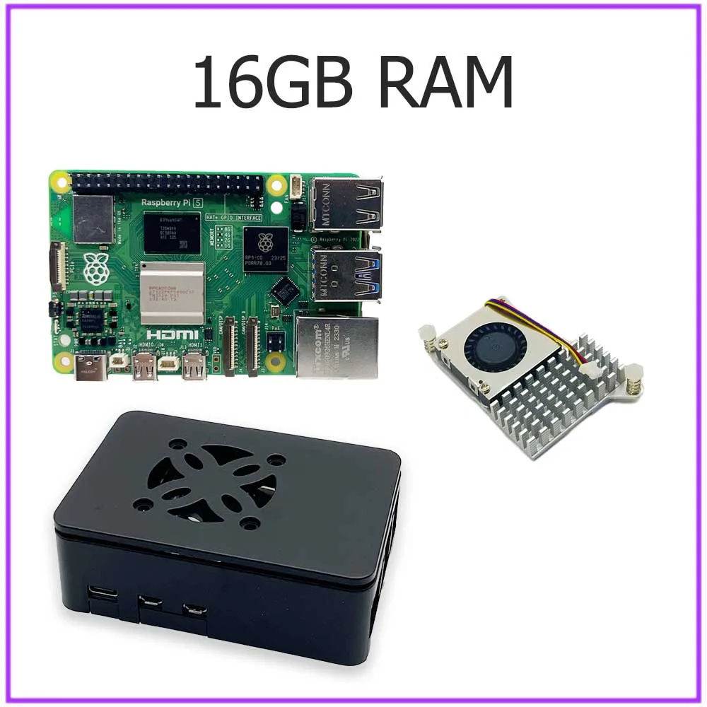 Raspberry Pi5 8GB 16GB Kit Laptop MIni PC Computer,2.4GHz 64bit