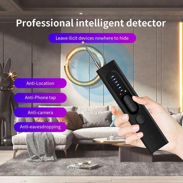 Anti-Spy Wireless RF Signal Detector Bug GSM GPS WiFi Tracker Camera Bug Professional Signal Detector Anti-Spy Infrared Scanner 5