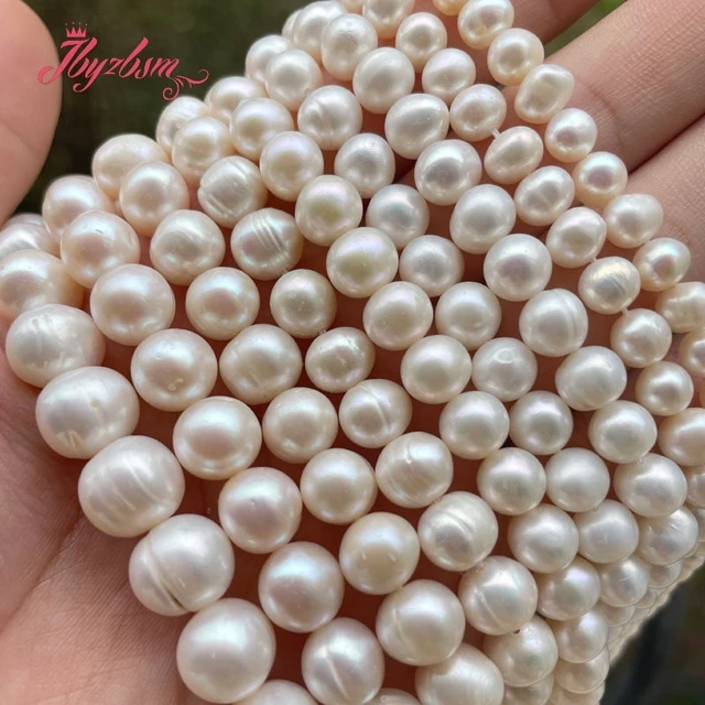 Natural Pearl Beads Freshwater White  Freshwater Pearls Making Jewelry -  Natural - Aliexpress