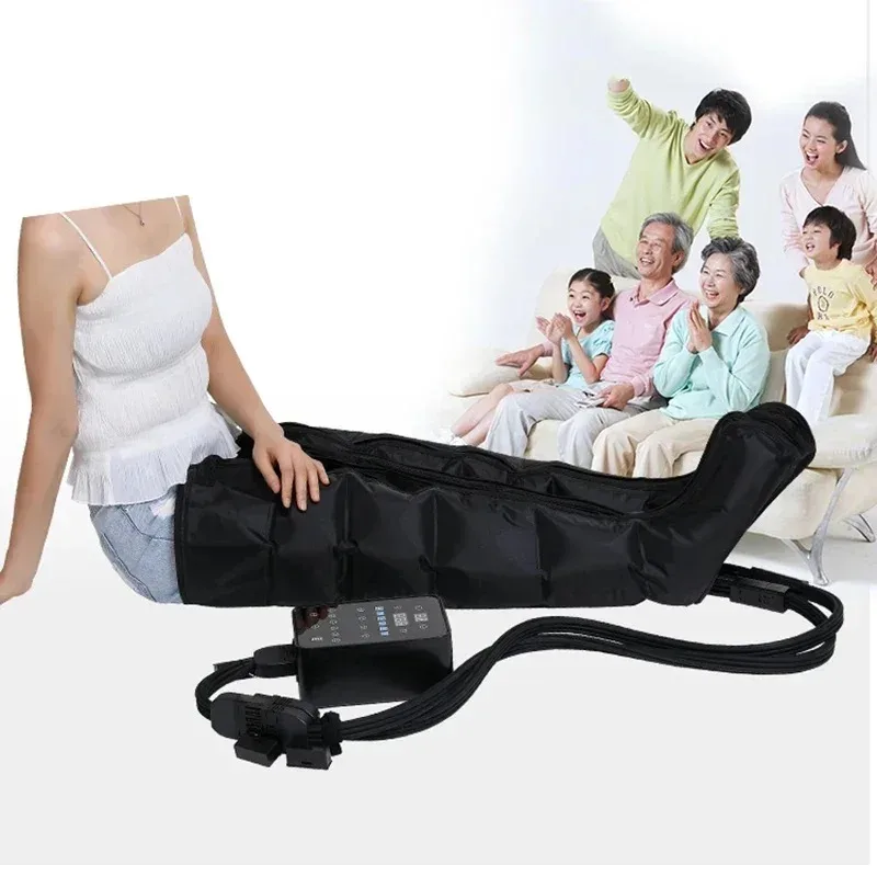 6 Chambers Air Compression Massage System Whole Body Massager Compression Pump Recovery Boots Foot Leg Massage Machine AirWrap