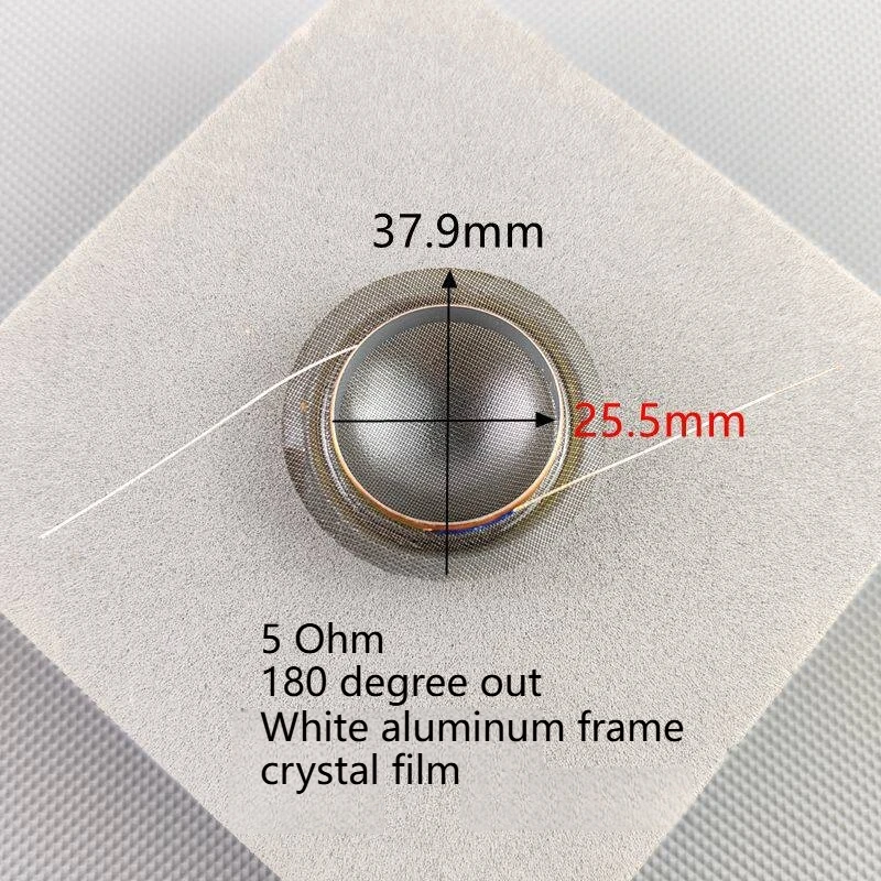 2PCS 25.5 코어 트레블 크리스탈 필름 25mm 코일 블랙 투명 필름 하이 보이스 코일 필름 스피커 수리 부품