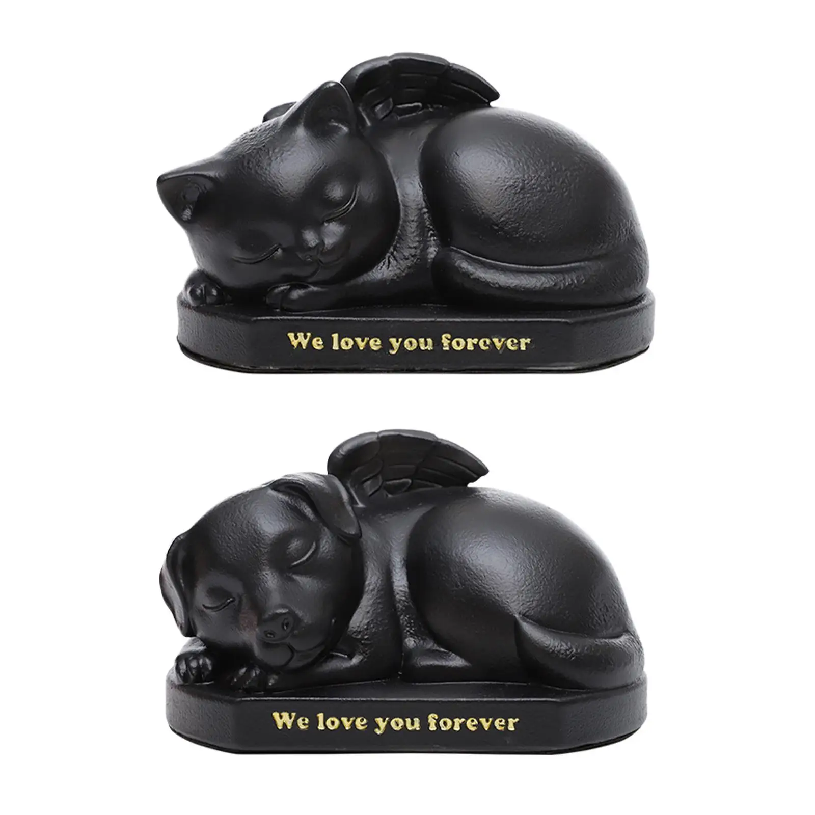 

Pet Urns Final Comforting Resting Place Souvenir Storage Cremation Urn Sleeping in Angel Wing Statue for Outdoor Garden Backyard