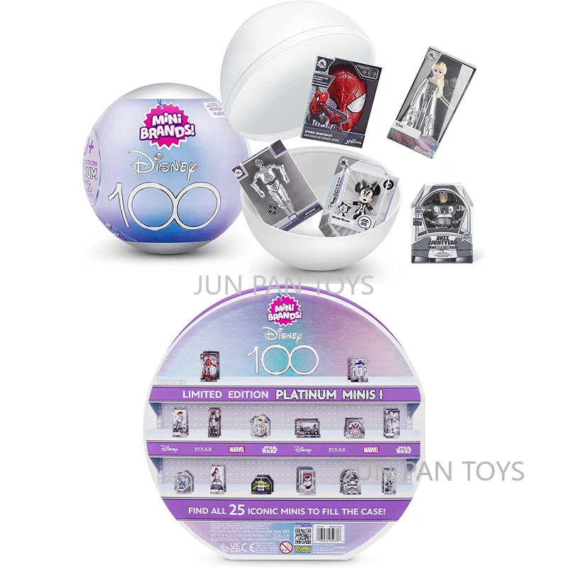 Original Zuru Mini Brands Disney 100Th 5 Surprise Disney Platinum Limited Edition Mystery Regalo Giocattolo Da Collezione In Miniatura Reale