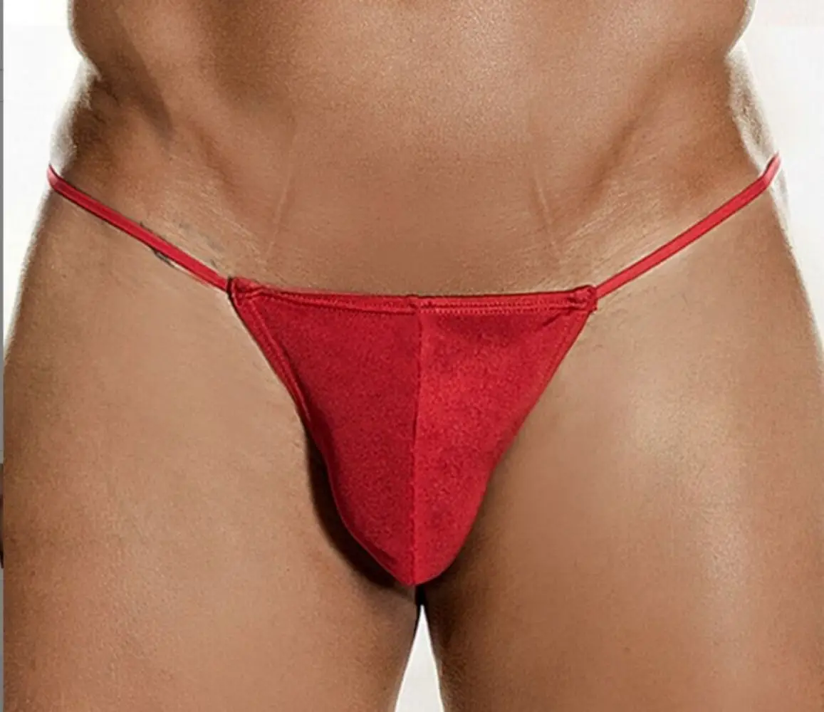 

Sexy Solid Color Glossy Men Underwear Thong Briefs Lingerie G-Strings Men Lingerie Pouch Briefs Gays Tanga Hombre Underpants