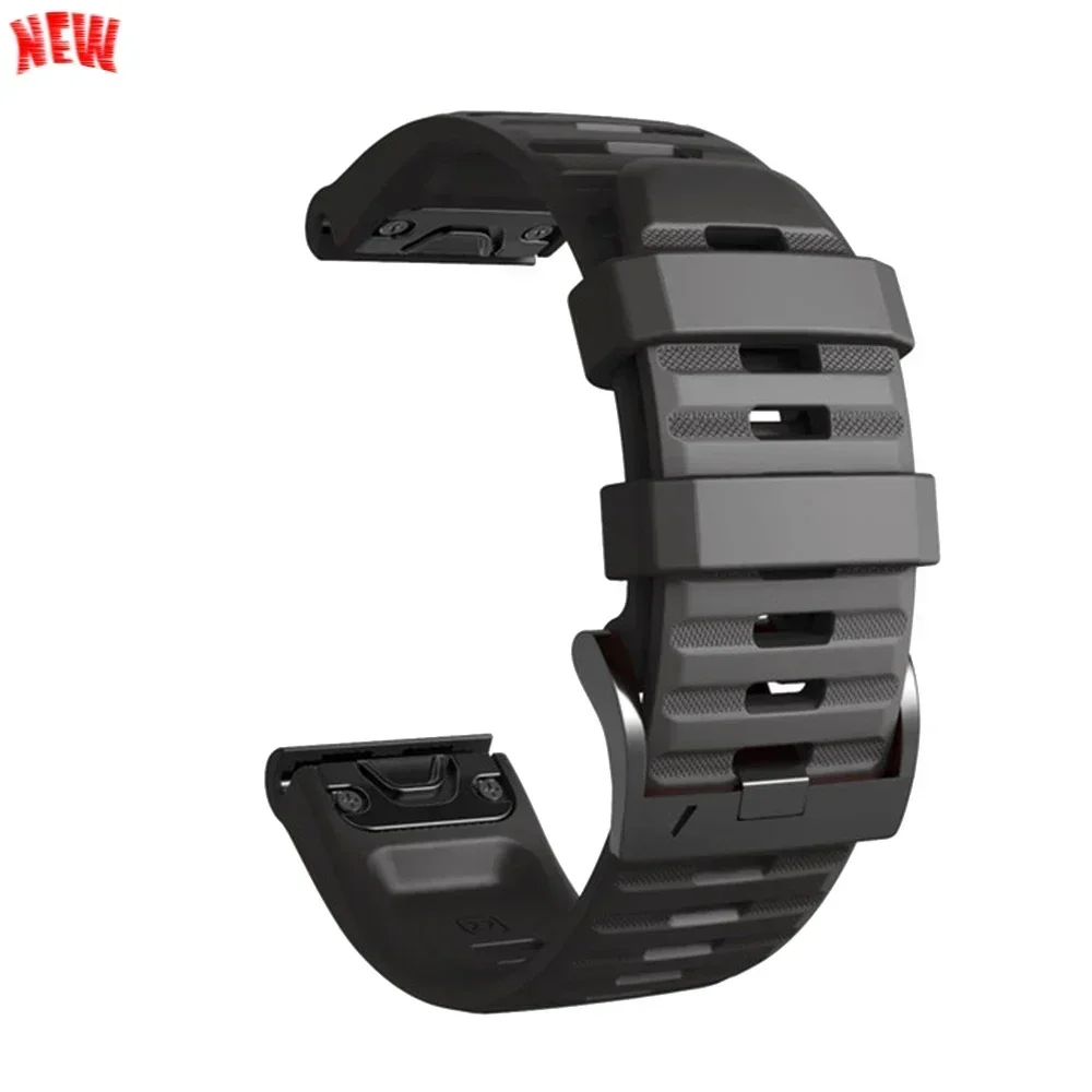 Durable Silicone QuickFit Bracelet - 22mm/26mm Adjustable Band