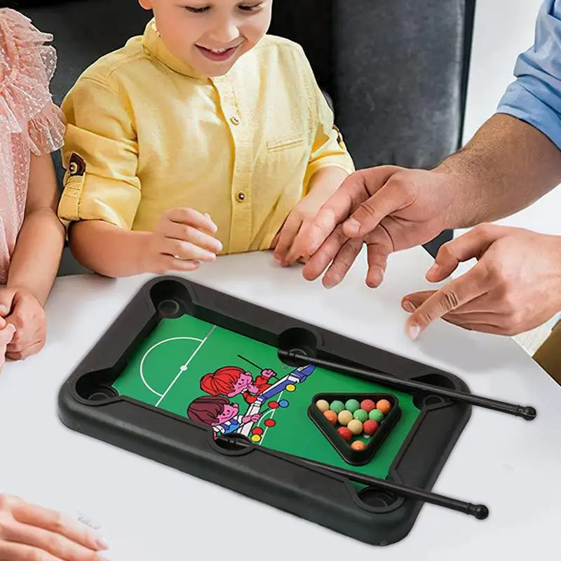 Small Pool Table Game Kids Billiards Table Pool Toy Interactive Game For Children Friends