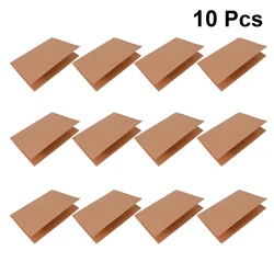 10pcs A4 Kraft Paper File Holder Two- Pocket Portable Folders Document File Holder Organizer Folder for Home School Office
