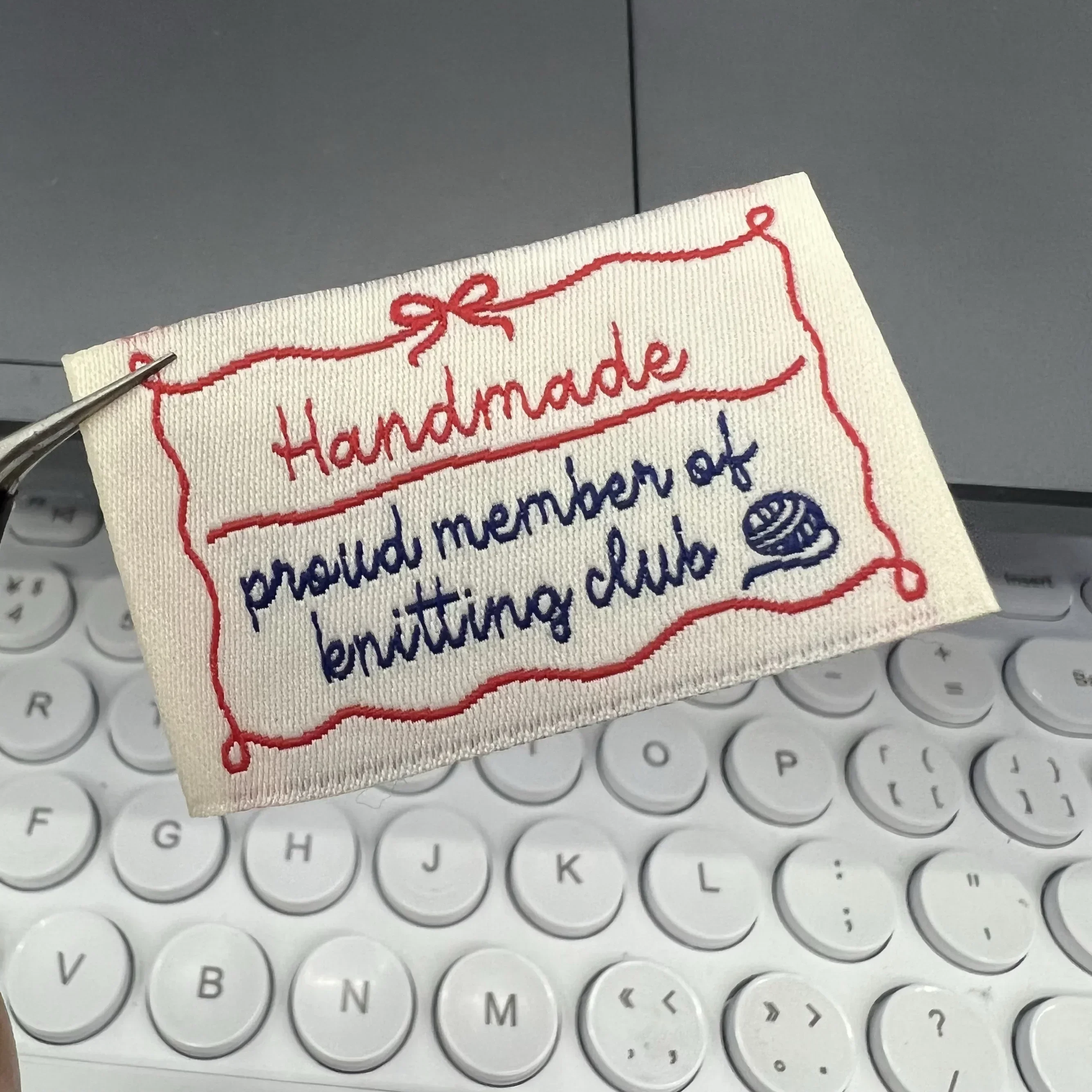Stock cloth label handmade DIY weaving label weaving mark embroidery label Packaging Labels Clothing Labels Garment Labels Sewing Labels
