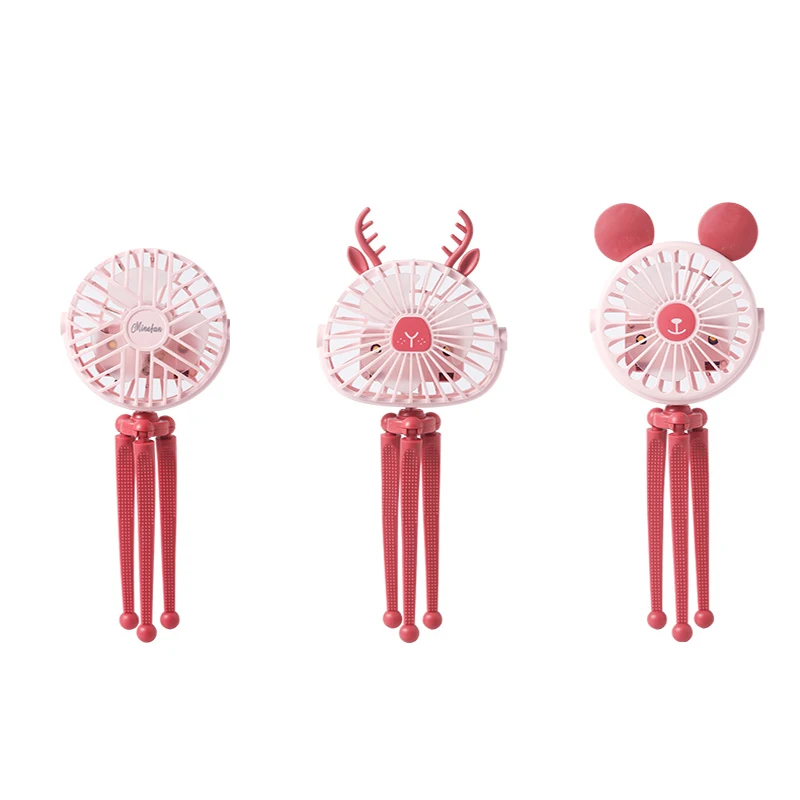 휴대용 USB 충전식 냉각 팬 유모차 선풍기, 개인 휴대용  침대, 카시트 선풍기, 유모차용 야간 조명 포함, 500mah