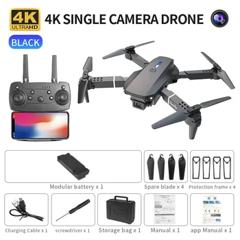 Il drone pieghevole intelligente E88 supporta la commutazione della fotocamera singola/doppia 4K Qualità dell'immagine + Riprese grandangolari WiFiDirect Real-Tim