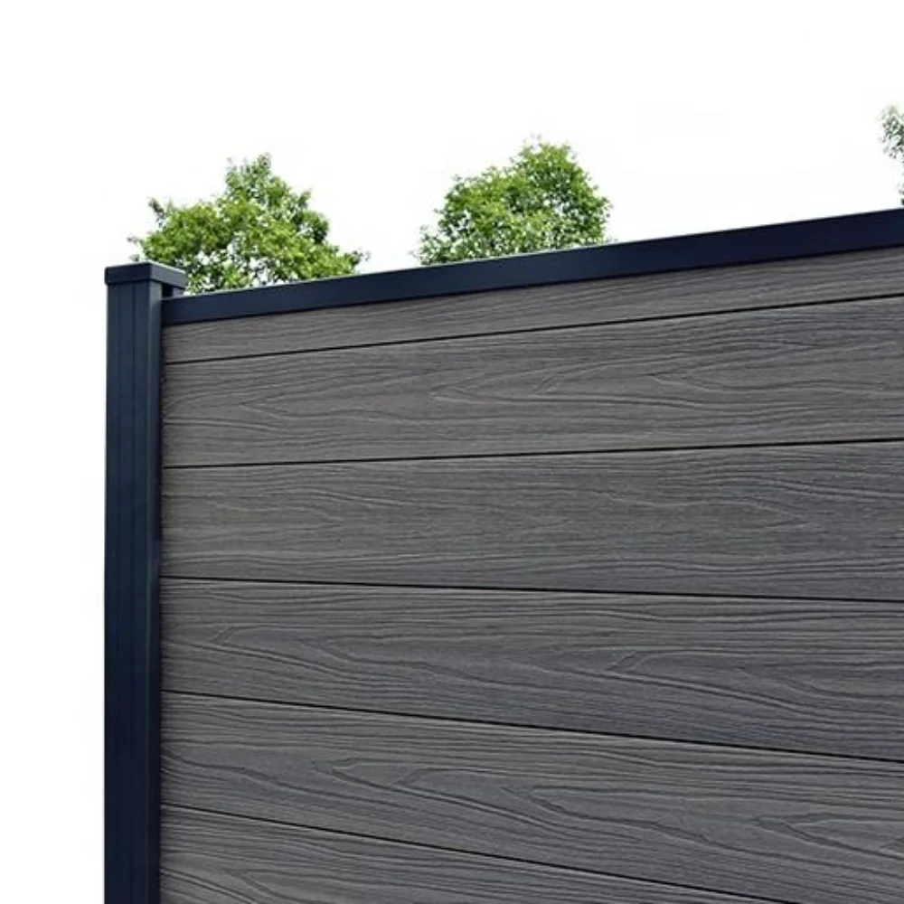 Modern Design Modular Fences Aluminum Metal Horizontal Yard Privacy Slat Fencing Panels Outdoor Garden Fence