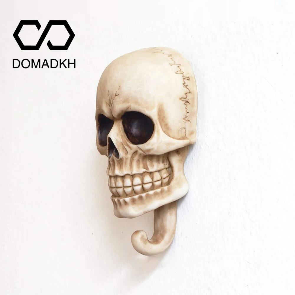 

Skull Wall Hook Decorative Key Ring Holder Towel Rack Belt Hook Scarf Holder Wallet Hook Unique Vintage Coat Rack Halloween Gift