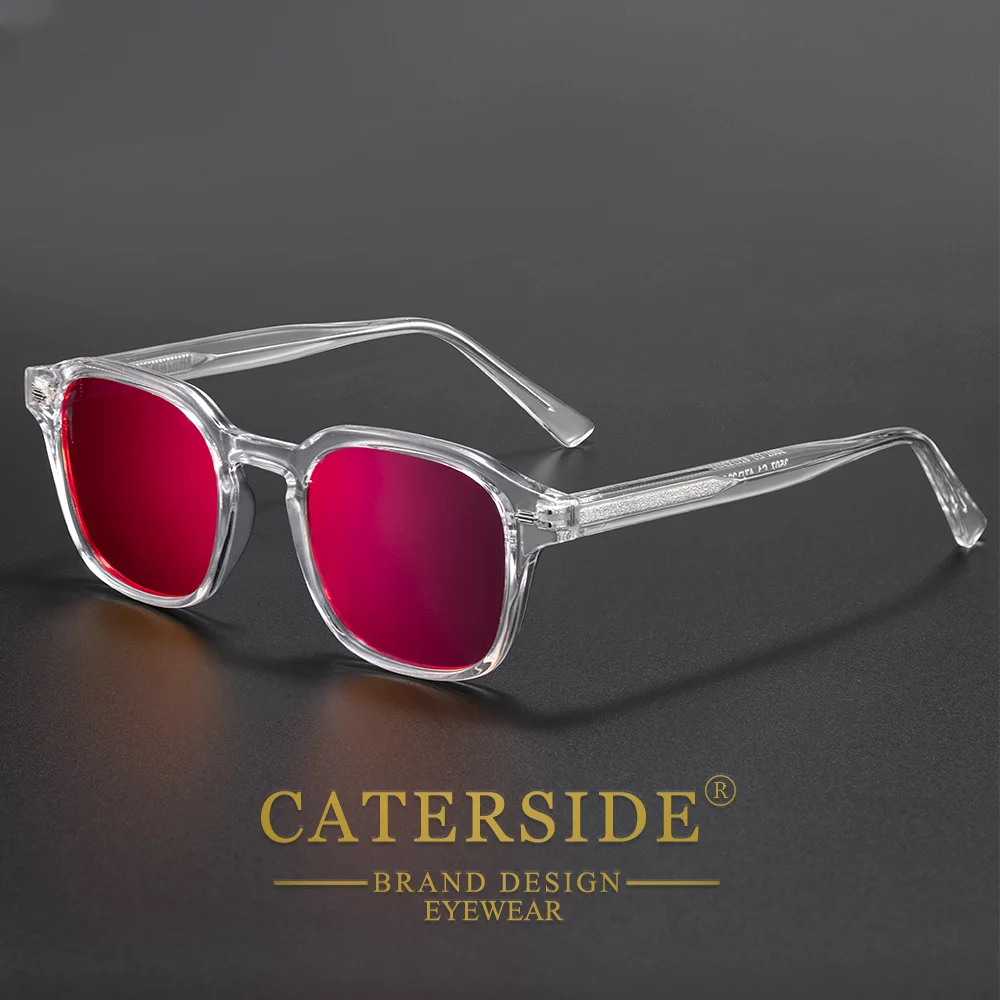 CATERSIDE Herren-Sonnenbrille im europäischen und amerikanischen Stil, quadratischer Rahmen, Brille für Damen, Outdoor, Reisen, Sport, Sonnenschutzbrille, UV400 – Detail 5