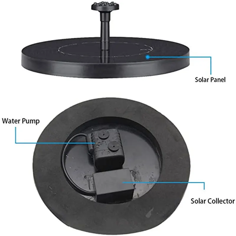 Mini Solar Water Fountain Swimming Pool Patio Garden Decoration Outdoor Decor Summer Solar Pump Decorative Fountains Interiors Solar Fountain