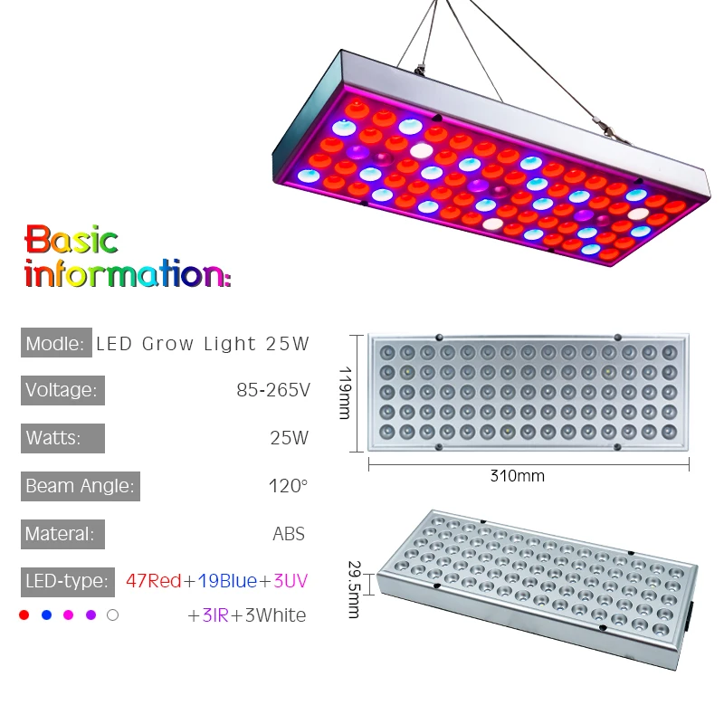 1/2Pcs 25W 45W LED Grow Panel Light Full Spectrum 110V 220V Plant Growing Light Phytolamp Bulb for Indoor Plants Flower Seedling