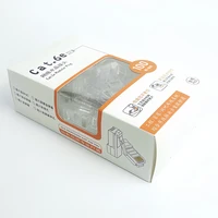100Pcs/Box Ethernet Cable Cat5e RJ45 Plug Connector - Gold Plated, Cat5 Network Crystal Head for Stable Gigabit Ethernet. 6