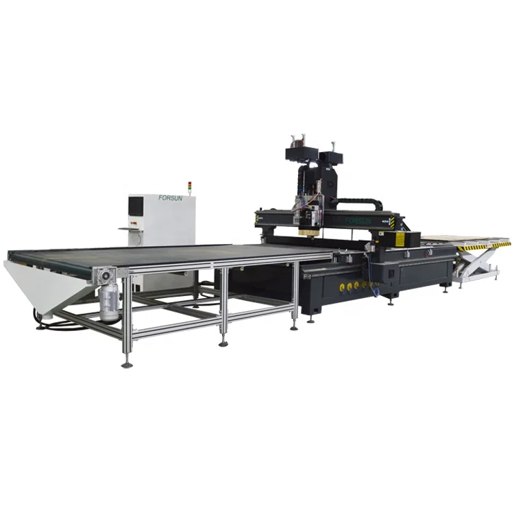 China Forsun Furniture cabinet full automatic Loading And Unloading best price cnc router nesting for panel wood |