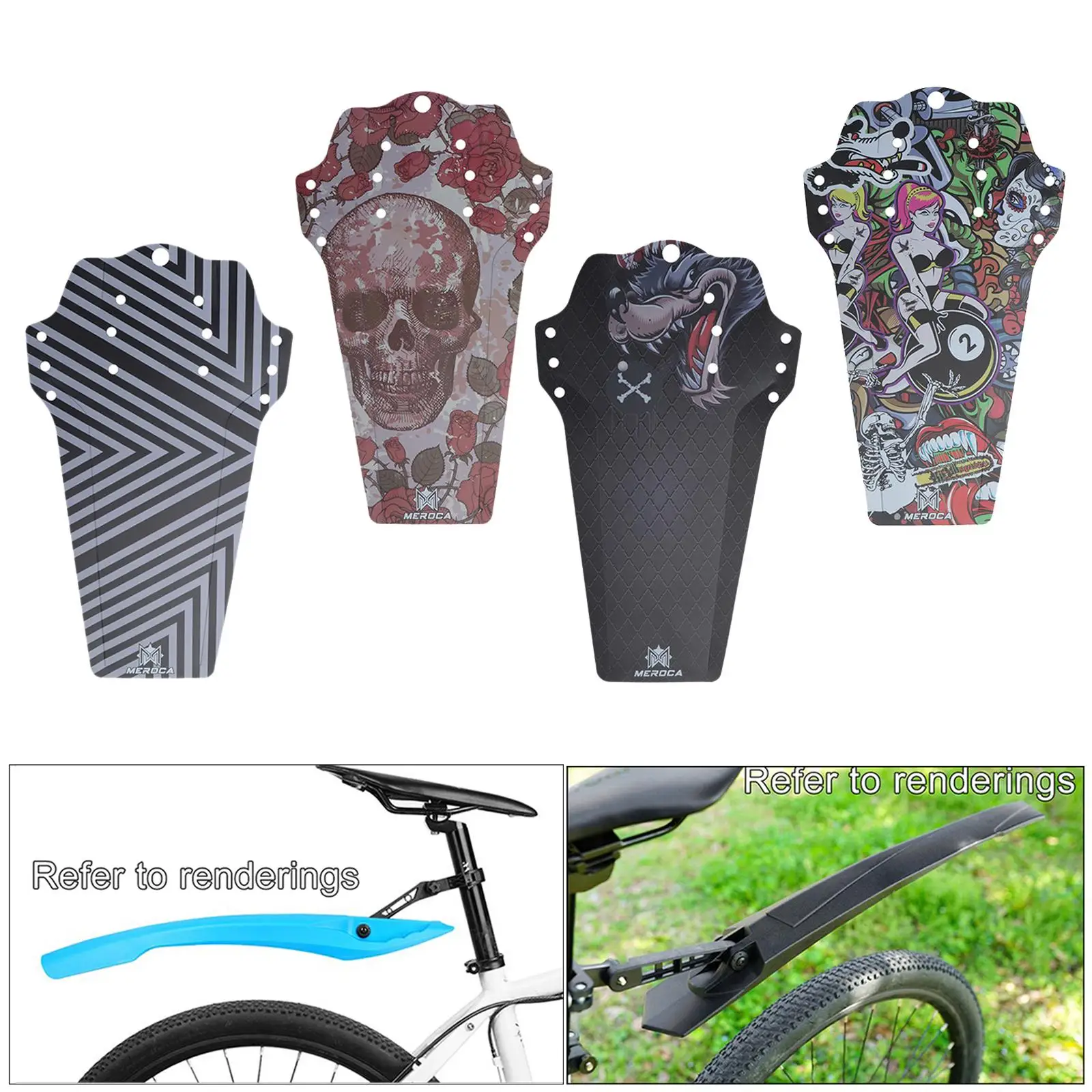 Road Mountain Bike Carbon Fiber Mud Guard MTB Bike Bike Accessories