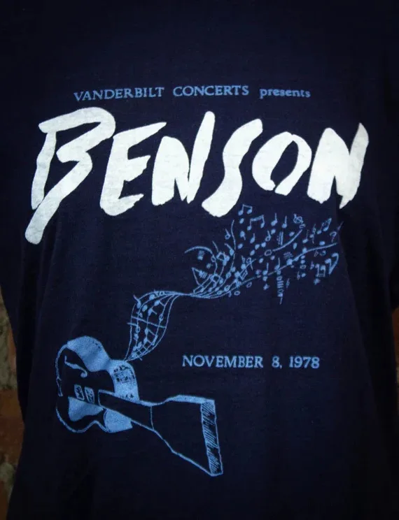 Camicia Da Concerto Vintage 1978 George Benson Vanderbilt Nera Unisex S-4Xl Ne744