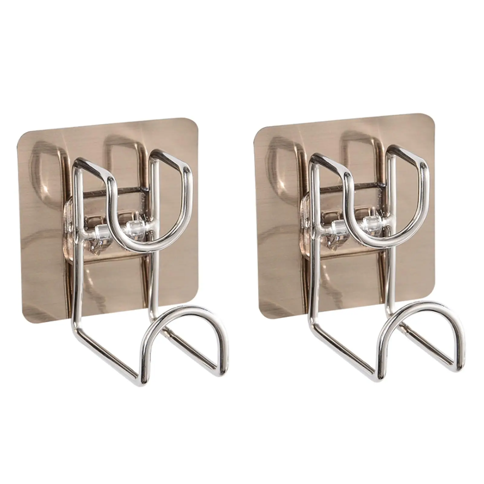 Adhesive Wall Hooks - Stainless Steel Heavy Duty Bathroom Storage Hooks | Space Saving