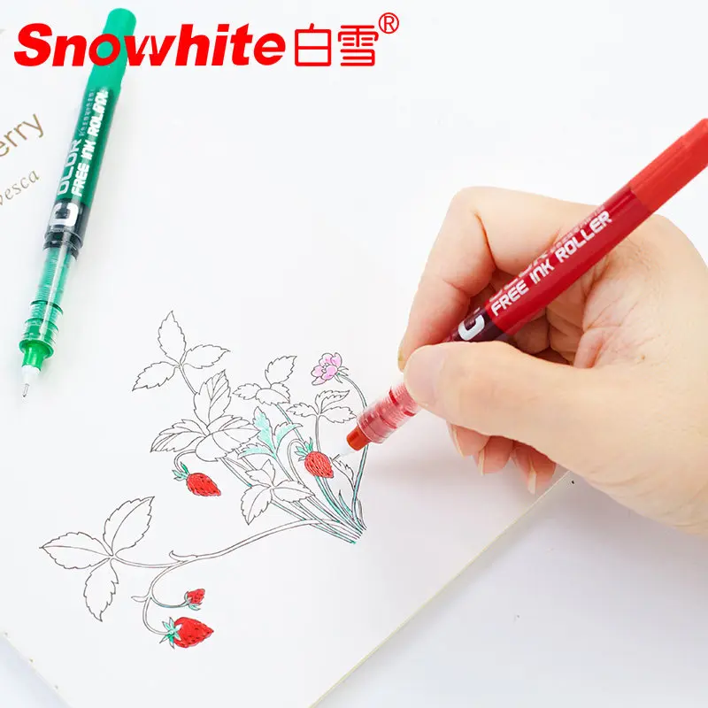 High Capacity Liquid Gel Pens - 7 Piece Set with 0.5mm Fine Tips for Smooth Writing and Note Taking