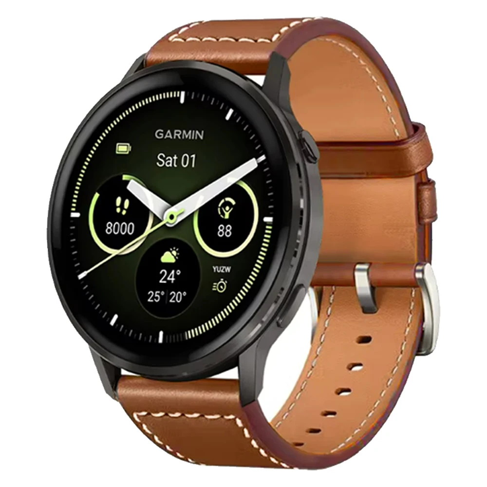Premium Leather Watch Strap - 20mm/22mm - Elegant Replacement Band