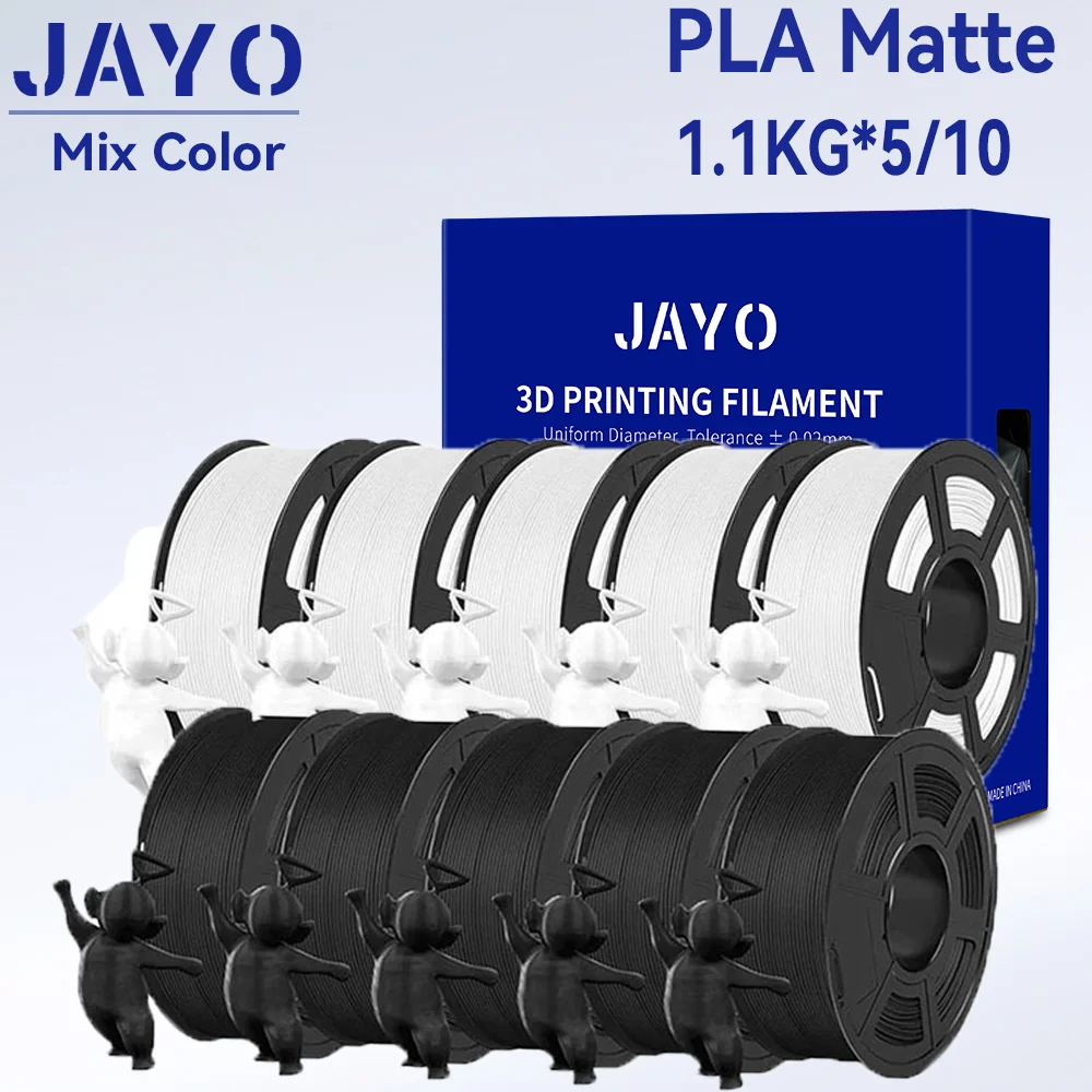 JAYO 3D Matte PLA Printer Filament 1.75mm No Bubble