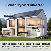 SANDISOLAR 6200W 48V Onduleur Solaire Hors Réseau 230V Onde Sinusoïdale Pure 9000W PV Max 120A Chargeur MPPT Double Sortie AC RS485 2