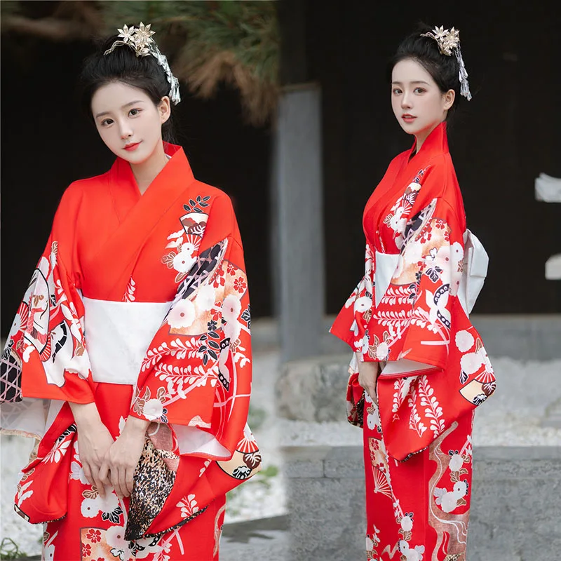 Fashion National Trends Women Sexy Kimono Yukata With Obi Novelty Evening Dress Japanese Cosplay Costume Floral Kimono Women's japanese kimono,japanese kimono cardigan,japanese kimono shirt