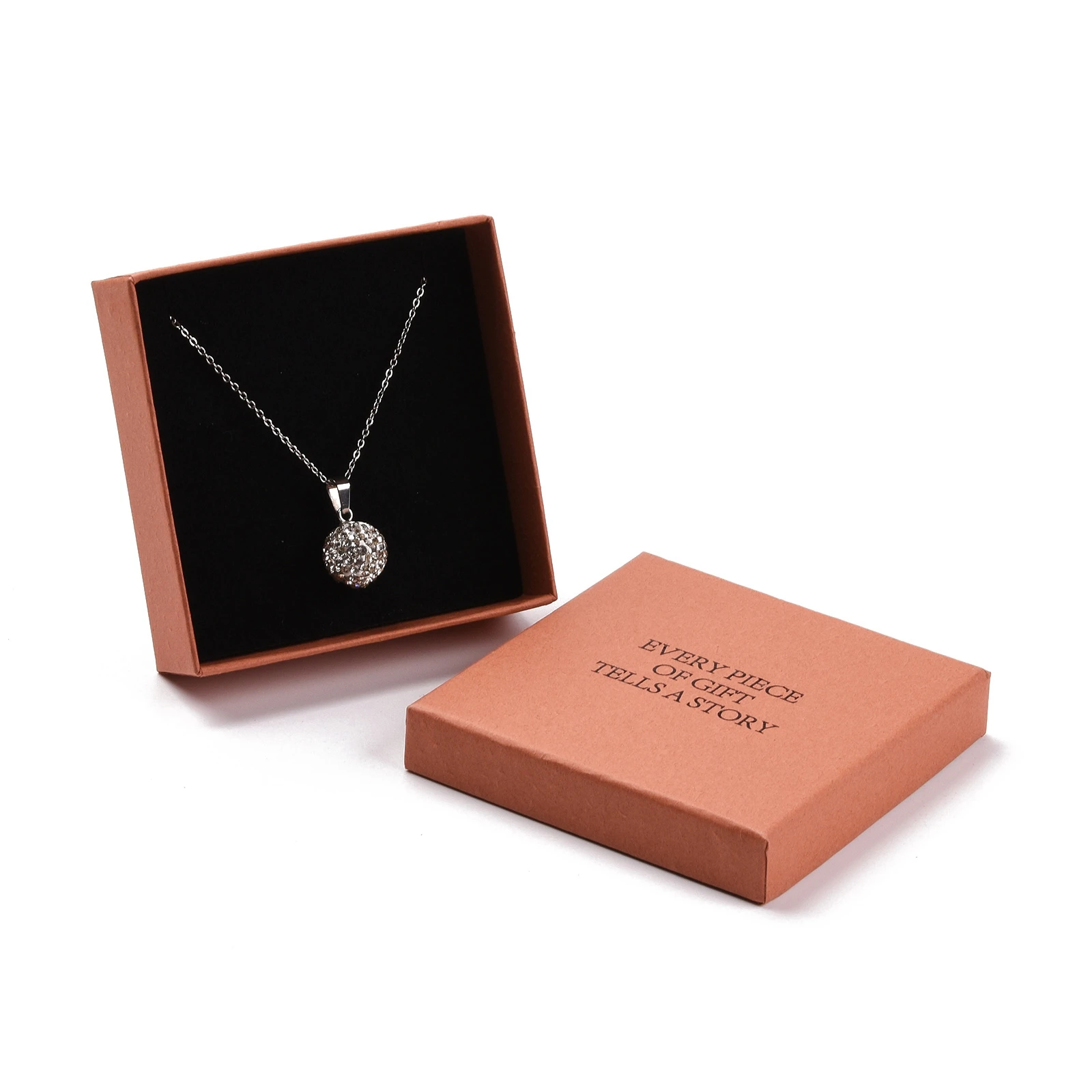 Sunflower Pattern Cardboard Jewelry Packaging Boxes Necklace Bracelet Ring Watch Gift Container with Sponge Rectangle/Square