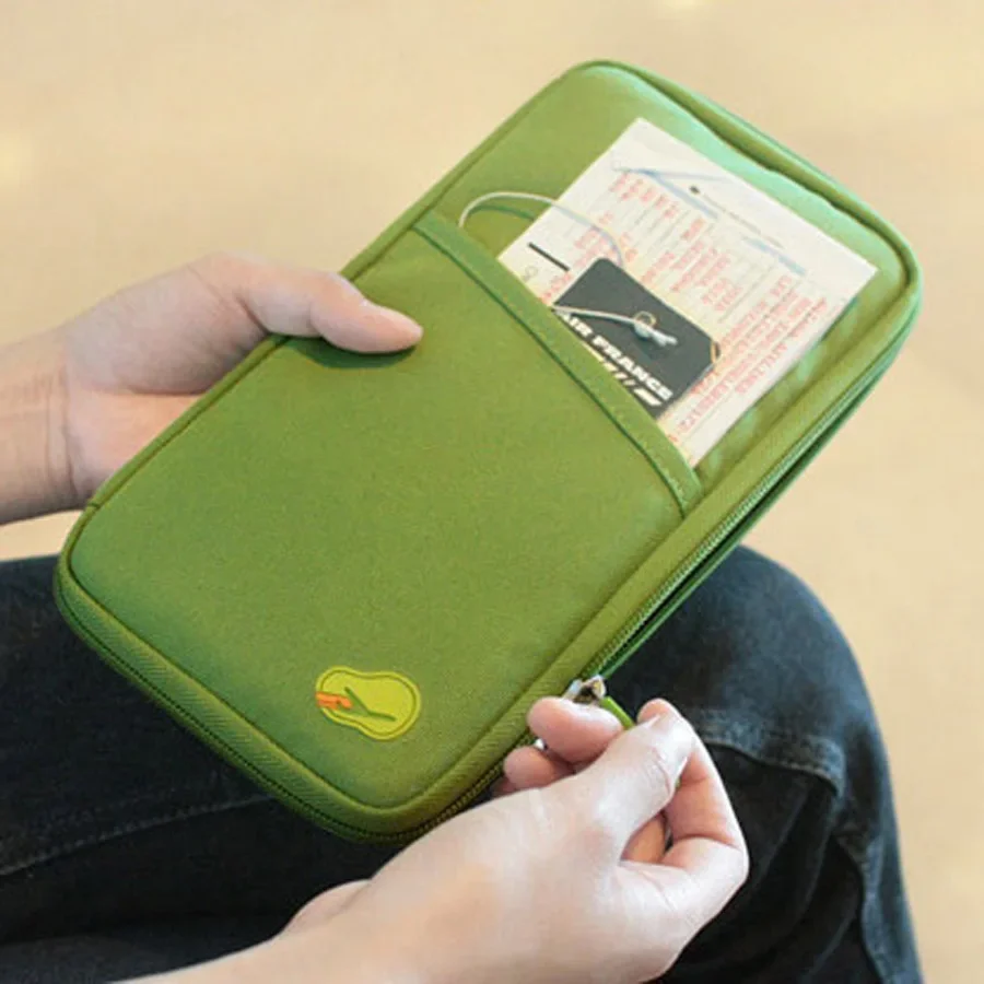 

Multifunctional Travel Wallet Passport Credit ID Card Holder Organizer Cash Holder Document Bag Purse Travel Pack Clutch Mujer