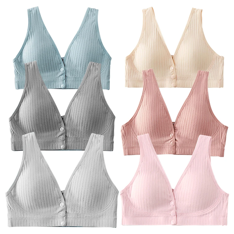 

Pregnant Women Vest Style Wide Shoulder Straps Comfortable Soft and Convenient Breastfeeding Bras Women Cotton High Elastic Bra