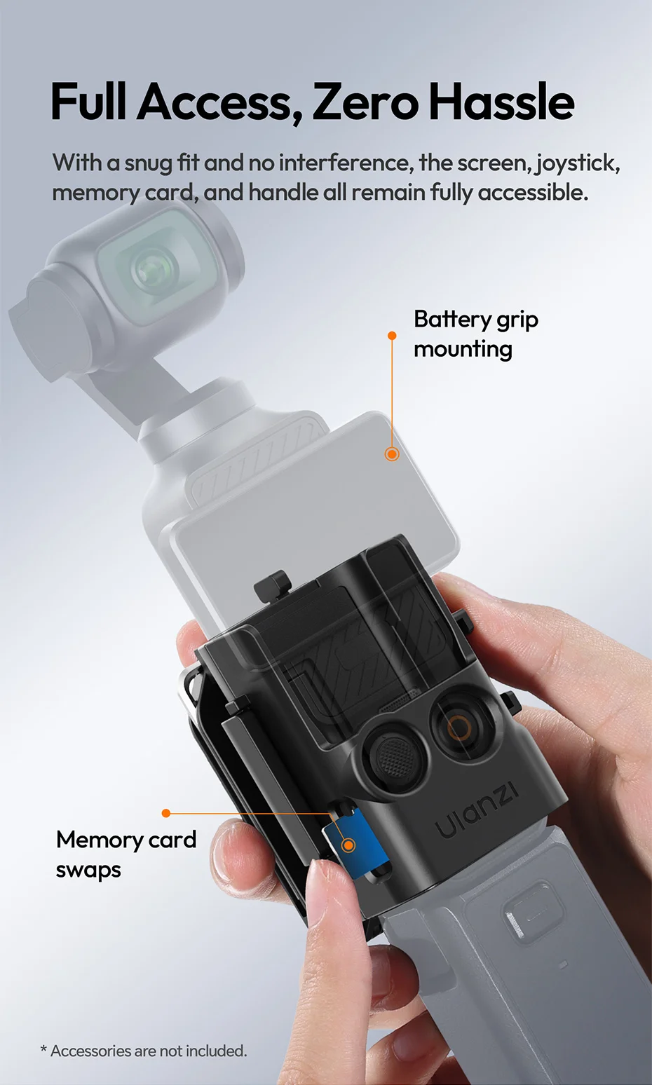 Ulanzi PK15 Pocket 3 Magnetic Mount Expansion Holder Mount for OSMO Pocket 3 Co