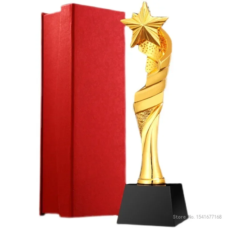 Customized Resin Trophy for Sports Souvenirs, Excellent Gold-Plated Souvenir Awards, Home Decoration Craft Cup, 28 cm, 30cm, 1Pc