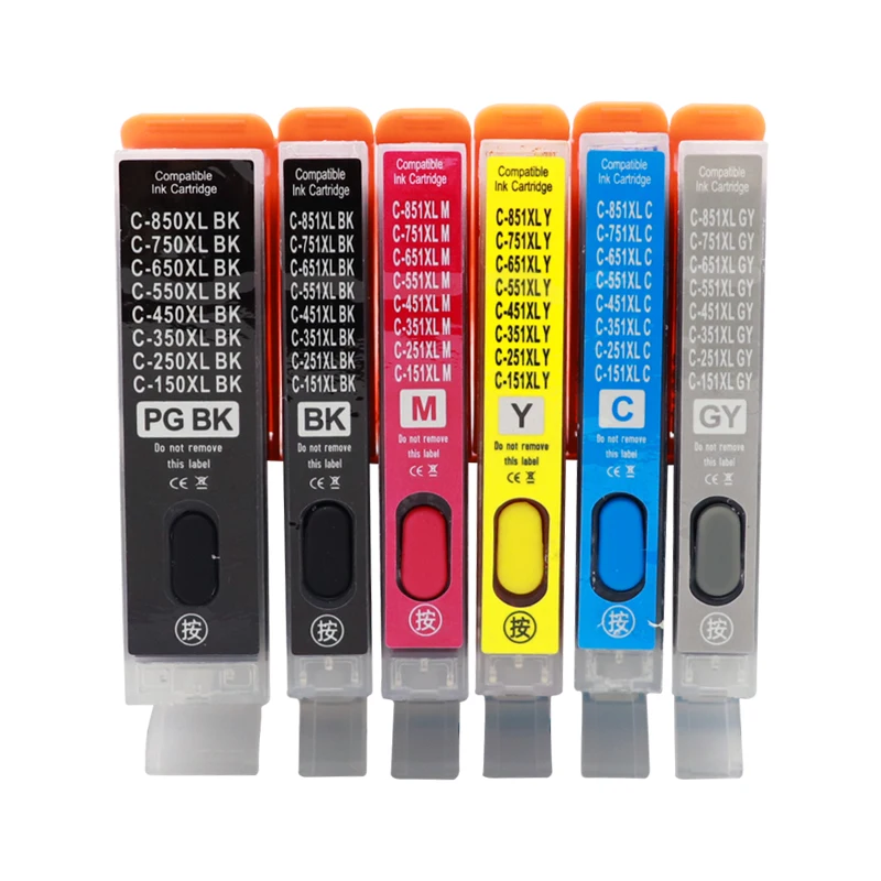 Compatible PGI 550 CLI 551 refill ink 1set For CANON pixma MG6350 MG6450 MG6650 MG7150 MG7550 iP7250 MX925 MX725 iX6850 iP8750