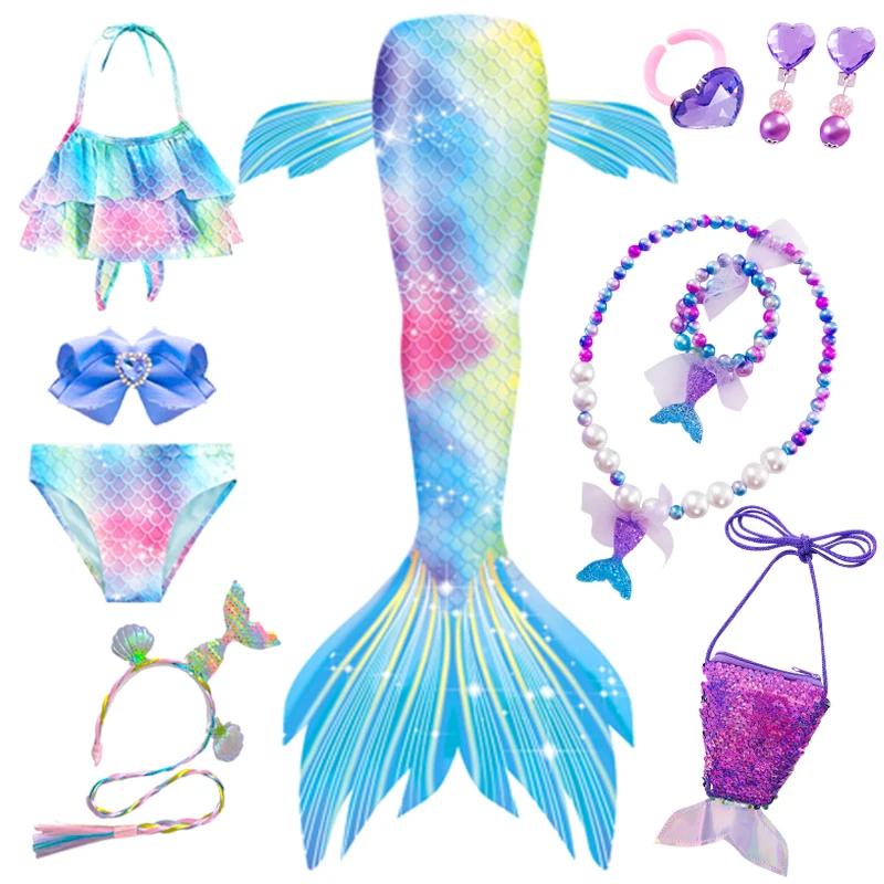 

Mermaid Tails for Girls Bathing Suits Swimming Suit Swimwear Mermaid Bikini Halloween Cosplay Costume Beach Swimming Dresses