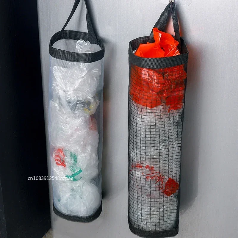 Müllsack Lagerung Küche Zubehör Kunststoff Taschen Spender Halter Organisation Hängen Wiederverwendet Wand Halterung Lagerung Kleinigkeiten Taschen – Detail 3