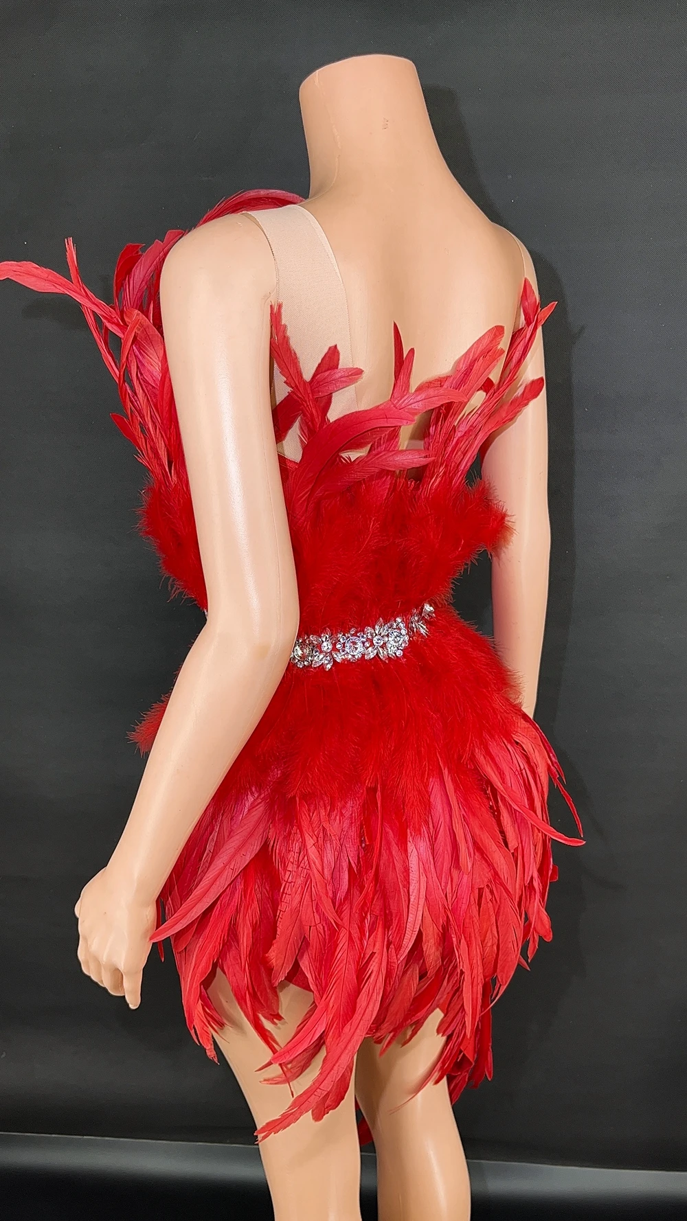 Vestido Feminino Vestido De Festa Vermelho Curto Rodado Vestidos