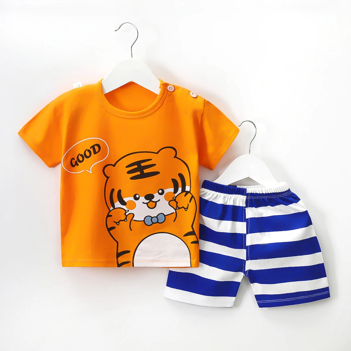 Baby Boys Girls Short Sleeve T-shirts Tee/ Tops and Shorts/ Pants Set Summer Clothes Causal Outfit