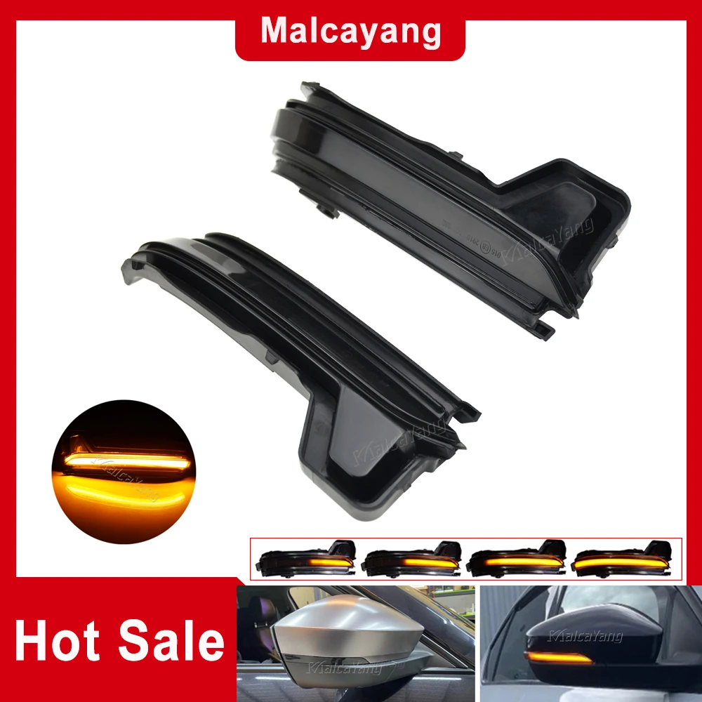 

2Pcs LED Dynamic Side Mirror Blinker Lights For SKODA KODIAQ 2016 2017 2018 2019 2020 Turn Signal Light