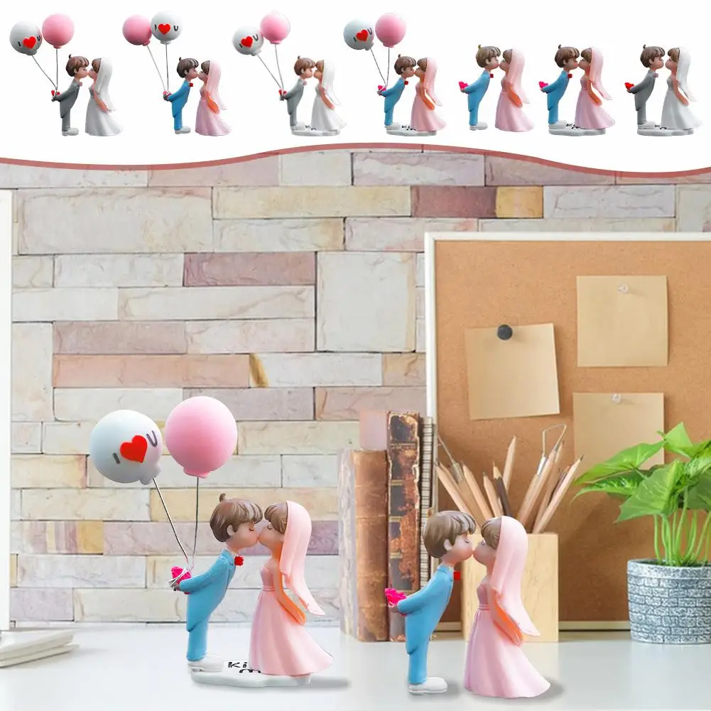 

Car Decoration Cute Cartoon Couples Action Figure Figurines Balloon Ornament Auto Interior Dashboard Accessories for Girls M6K1