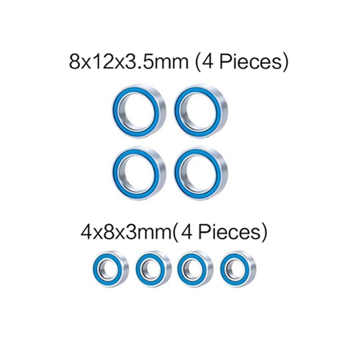 BAAU 24PCS Rubber Sealed Ball Bearing Kit for 1/16 E- Slash Summit RC Car Upgrades Parts Accessories