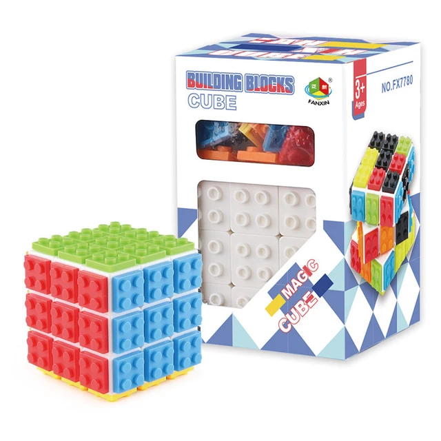 Building Blocks Cube Puzzle Decompression Fidget Toy Magic Cube Intelligence Assembled Puzzle Educational Toy For Children Gift 3