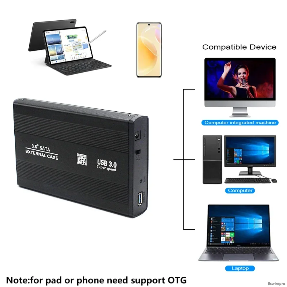 USB 3.0 2.0 to SATA IDE 3.5 inch Adapter SSD Hard Drive Metal Enclosure HDD Case HD External Hard Disk Aluminum Box Adapter hdd enclosure,hard disk case,external hard drive housing